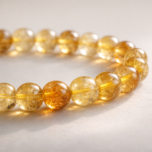 Natural Citrine 8mm Round Gemstone Stretch <b>Beaded</b> <b>Bracelet</b> Women's Trendy Third Party Certified Wholesale Supply - Product Image 3