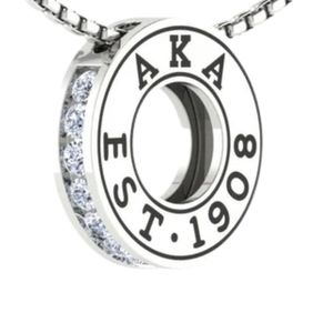Sterling Silver Eternity Love Pendant <b>Necklace</b> Women Crystal Circle Jewelry Elegant Fashion Accessory Gift Daily Wear <b>Statement</b> - Product Image 4