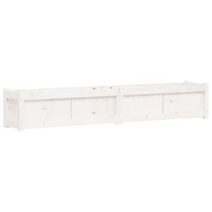 Jardinière en bois de pin massif blanc 70,9 x 12,2 x 12,2 po Pots et jardinières à fleurs - Product Image 2