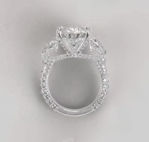 Anillo de Compromiso y Matrimonio Clásico de Moissanita de 10 Quilates, Corte Pera, Oro Amarillo de 10K, Engaste de Puntas, Joyería Fina, Superventas - Product Image 5