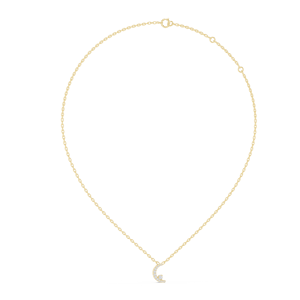 Collar Minimalista con Colgante de Luna Creciente, Diamante Cultivado en Laboratorio, Collar Delicado de Oro, Joyería con Diamantes - Product Image 5