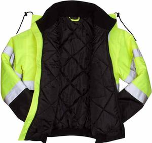 Veste d'hiver de sécurité haute visibilité réfléchissante pour le travail de construction, vente en gros, très demandée - Product Image 3