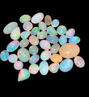 Opale d'Éthiopie naturelle, cabochon poli, cristal, pierre précieuse en vrac pour la fabrication de bijoux, formes variées, toutes tailles disponibles, tiers