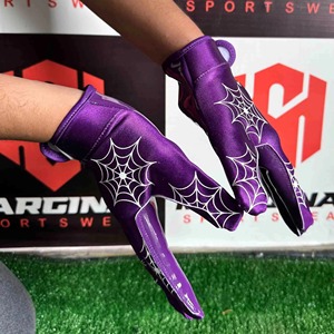 Guantes de Fútbol Americano Ligeros para Hombre, Más Vendidos, Personalizados, Transpirables, Impermeables, Antideslizantes, con Agarre y Dedos Completos - Product Image 4