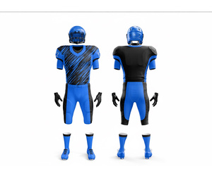 Uniformes de football américain de sublimation haut de gamme, maillots d'équipe personnalisés |   Ensemble de football avec maillot et pantalon |   Polyester respirant - Product Image 6