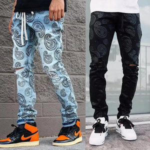 Vente directe d'usine, jeans pour hommes, coupe droite, style américain, élégants et tendance, à prix avantageux - Product Image 5