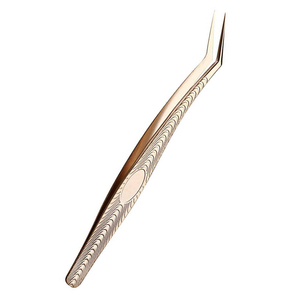 Prix de gros, Vente chaude : Pince à cils professionnelle en acier inoxydable, forme en L à 90 degrés, anti-magnétique, pour volume - Product Image 3