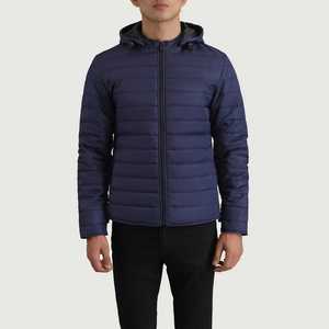Best Selling 100%Polyester Fabric Winter Warm Puffer <b>Jacket</b> Custom Logo Long Sleeve Removable Hood Zip Up Outdoor <b>Jacket</b> For Men - Product Image 2