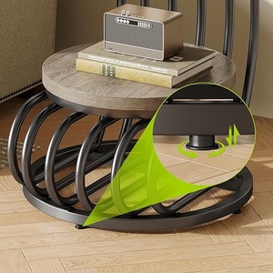 Modern Industrial Wood Top <b>Iron</b> Frame Coffee <b>Table</b> with Storage Shelf and 1-Year Warranty for Bedroom Home Furniture - Product Image 6