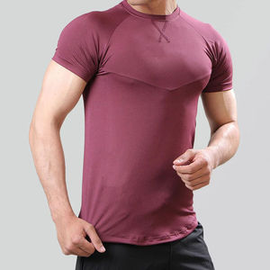 Camiseta Deportiva de Manga Corta para Hombre, de Alta Elasticidad, Secado Rápido, Transpirable, Ajustada, para Entrenamiento, Compresión - Product Image 4