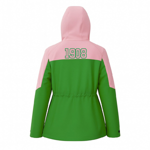 Veste à capuche zippée pour femme de qualité supérieure avec couleur contrastée, légère, élégante, décontractée, pour l'extérieur, vêtements de mode - Product Image 2