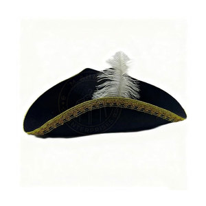 Custom Made Adults Tricorn <b>Hat</b> Structured Crown Elegant Brim Design Comfortable Inner <b>Band</b>-Lightweight Party Character - Product Image 6
