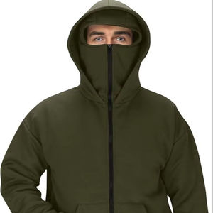 High Quality Custom Mask Ninja Men's Hoodie Lightweight Eco-Friendly Winter Windproof Zip-Up Hoodie for Men - Product Image 4