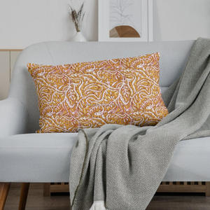 ปลอกหมอนอิงผ้าฝ้ายพิมพ์ลายชนเผ่าสีเหลือง ขนาด 14x36 นิ้ว น้ำหนักเบา ลายพิมพ์ชนเผ่า ปลอกหมอนอิงแบบพิมพ์ลาย - Product Image 6