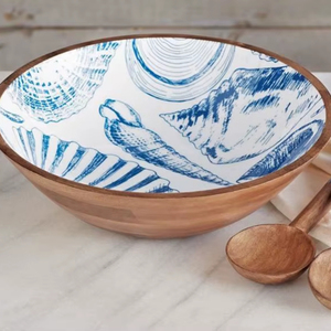 Tazón de madera de marca privada con trabajo de esmalte para uso decorativo, que muestra una artesanía experta y un diseño vibrante. - Product Image 1