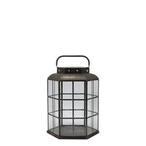 Vintage Large Hexagonal Brass Antique Metal <b>Candle</b> Pillar Holder <b>Lanterns</b> for Home Decorations - Product Image 5