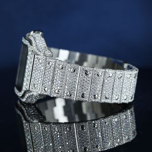 นาฬิกาข้อมือดีไซน์หรูทรงสี่เหลี่ยมประดับเพชรโมอิสซาไนต์ ขายดี คุณภาพสูง ผ่านการทดสอบเพชร VVS ตัวเรือนสแตนเลสสตีล ขนาด 16 มม. 12 มม. - Product Image 5