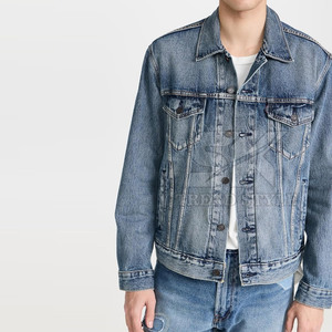 Low Price High Quality Custom Logo Printed Men Jeans Jacket Plus Size Breathable Customized <b>Winter</b> Jacket For Men - Product Image 2