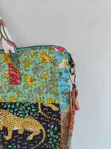 CLASSIC ART & CRAFT Sac pour ordinateur portable en coton matelassé de luxe avec fermeture à glissière, poignée souple, léger, unisexe, pour les voyages - Product Image 3