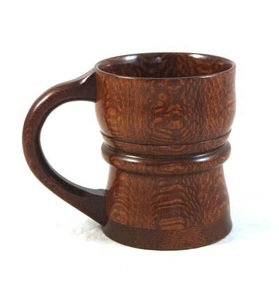 Wooden Mug Handmade Solid Wood Coffee Cup Natural Finish Rustic Style Eco Friendly Drinkware for Home Kitchen - Product Image 3