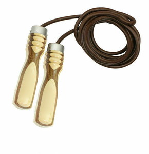 Cuerda de Saltar Profesional de Cuero 2026 con Mangos de Madera para Entrenamiento de Boxeo y Fitness - Product Image 2
