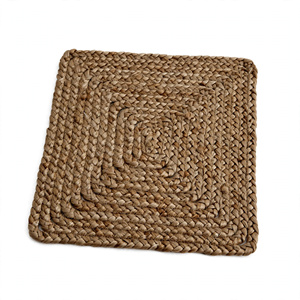 Alfombra Tejida a Mano de Yute Cuadrada, Antideslizante, Estilo Bohemio Natural, para Sala de Estar, Exportación desde BD - Product Image 2