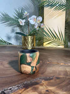 Mabkhara Arabe Exclusif Fait Main avec Résine Époxy et Bois Naturel pour Bakhoor Oud Premium et Espaces de Vie Décoratifs - Product Image 5