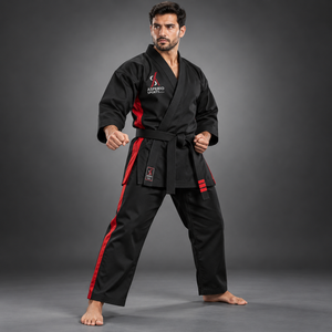 Vêtements d'entraînement d'arts martiaux personnalisés Tissu léger et respirant Coupe confortable Coutures durables Karaté professionnel - Product Image 1