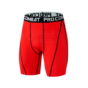 Men's Compression Sportswear Leggings for Running Yoga Training Gym Pants Sports <b>Shorts</b>-100% Cotton Knitted Mid Print Design - Product Image 4