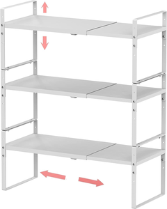 Organizador de Especias para Armario, Encimera, Despensa, Alacena o Puerta y Montaje en Pared, Simple y Moderno, Paquete de 2, Estante para Especias de 4 Niveles - Product Image 5
