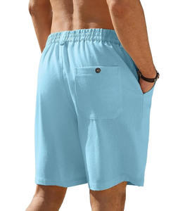 Pantalones Cortos Deportivos Casuales de Verano para Hombre, de Felpa, de Secado Rápido, Antiarrugas, con Dobladillo Dividido Bordado, Cintura Elástica Alta, Transpirables y Holgados - Product Image 2