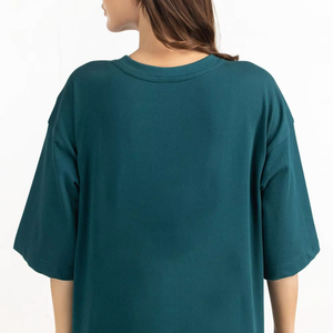 T-shirt décontracté pour femme, couleur unie, logo personnalisé, manches courtes, usage quotidien, tee-shirt tendance - Product Image 5