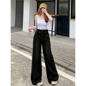 Jeans de Mezclilla Negros para Mujer, Corte Regular, Cintura Alta, Ecológicos, Transpirables, 100% Algodón, Verano, Estilo Vintage, Talla 26-40 - Product Image 5