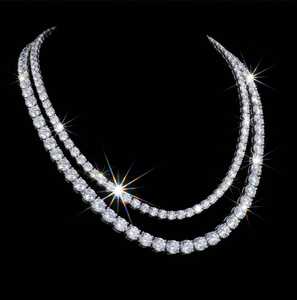 Moissanite Tennis <b>Chain</b> Gold Plated 925 Silver <b>Iced</b> <b>Out</b> 22 - Product Image 5