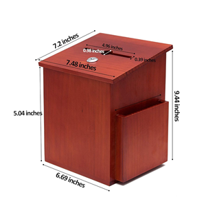 Natural Box Office Suggestion For Envelopes And Suggestion Comment Forms, Side Pocket & Hinged Lid Wholesale From Vietnam - Product Image 2