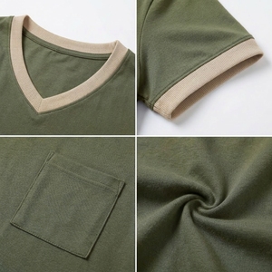 Camiseta Elegante con Cuello en V para Mujer, Algodón Suave de Primera Calidad, Ropa Casual Moderna para el Día a Día - Product Image 6