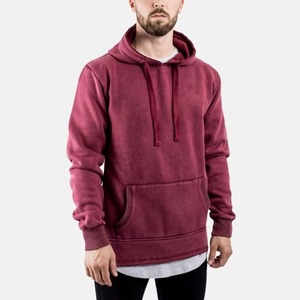 เสื้อฮู้ดผ้าฝ้ายเฟรนช์เทอร์รี่ 100% ทรงปกติ สีพื้น สำหรับผู้ชาย ไซส์พลัส ดีไซน์กระเป๋าแบบลำลอง - Product Image 2