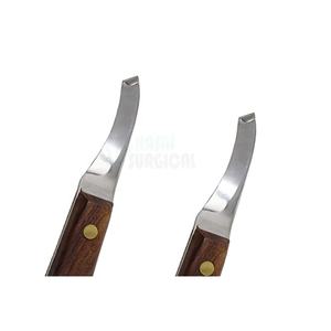 Cabra diestro cuidado de caballos herrador herramienta pezuña cuchillo ganado mango de madera CE ISO aprobado - Product Image 1