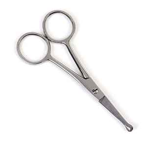 Ciseaux à poils de nez en acier inoxydable allemand de haute qualité, ciseaux pour le nez/les oreilles, lames droites, pointe arrondie, instruments de beauté - Product Image 3