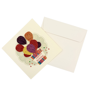 Colorful Quilling Card <b>Balloon</b> Birthday Card With Striped Basket And Red Bow Rectangle Quilled Card Cardstock Greeting Card - Product Image 5