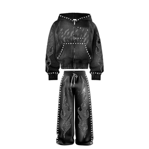 Conjunto de Chándal Decorado con Pedrería 2026, Ropa Deportiva de Alta Gama, Ropa Urbana para Exteriores, Pedido al por Mayor - Product Image 1