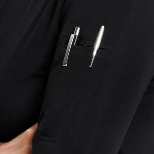 Sous-tunique médicale pour femmes, douce, extensible, à col montant, avec impression numérique et logo, pour infirmières - Product Image 4