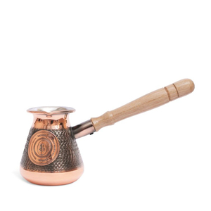 Traditional Turkish Coffee <b>Pot</b> <b>Set</b> Vintage Copper Finish Metal Cezve Handmade Arabic Greek Coffee Maker With Durable Handle - Product Image 6