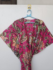 Vestido Kaftán Casual de Verano sin Mangas con Estampado Floral Digital Tropical para Mujer, Traje de Baño para la Playa, Islas del Pacífico Asiático - Product Image 3