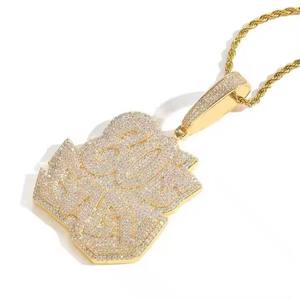 Hip Hop Moissanite Diamond Pendant for Men and Women Luxury <b>Iced</b> <b>Out</b> Jewelry for Daily Wear Party Fashion Gift Available at Sale - Product Image 2