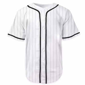 Camisetas de Béisbol al por Mayor, Personalizadas, Transpirables, de Malla de Poliéster/Algodón, con Botones, Tallas Grandes, Unisex - Product Image 1