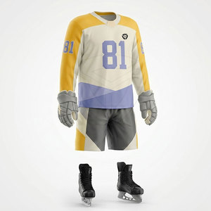 Ensemble d'uniformes de hockey sur glace pour équipes, tissu durable et respirant, coupe confortable, idéal pour les entraînements, les matchs et les activités sportives - Product Image 2
