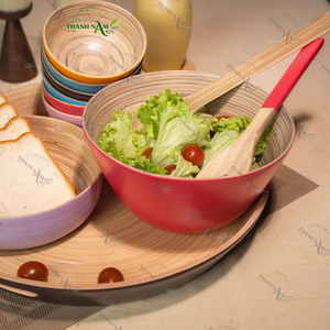 Mini cuillère de service personnalisable ensemble de vaisselle jetable en bambou pour les fêtes affichage de logo couleur de taille personnalisée pour les ustensiles de cuisine - Product Image 2