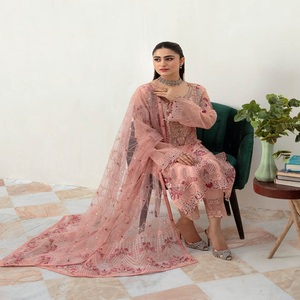 Cosido al por mayor vestidos paquistaníes marca original Organza trajes de 3 piezas por Ramsha ropa india y paquistaní mujer Kurti - Product Image 4