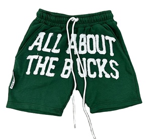 Pantalones cortos de algodón casuales para hombre con logotipo personalizado pantalones cortos deportivos de gimnasio para hombre cómodos pantalones cortos de algodón Terry - Product Image 2